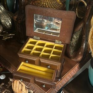 Vintage Wooden Jewelry Box